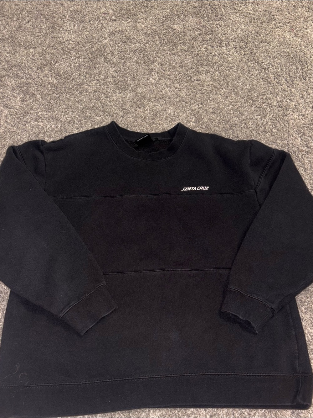 Santa Cruz Skateboards Black Men's Crewneck Pullover